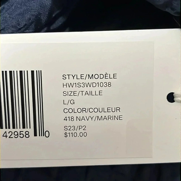 Hudson North Easy V  neck Short Sleeve Short Dress Midnight Blue - Picture 14 of 16